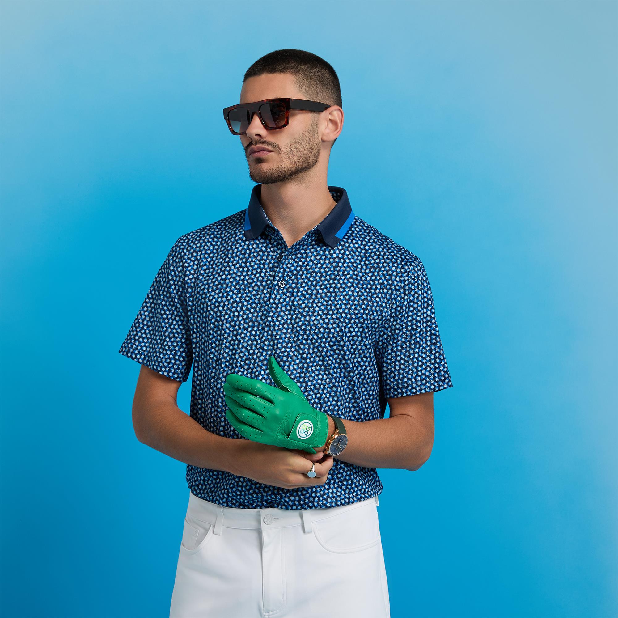 G/FORE 3 G'S Tech Jersey Mens Golf Polo Twilight